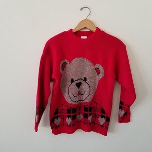 Vintage American Weekend Sweater with Bear Design